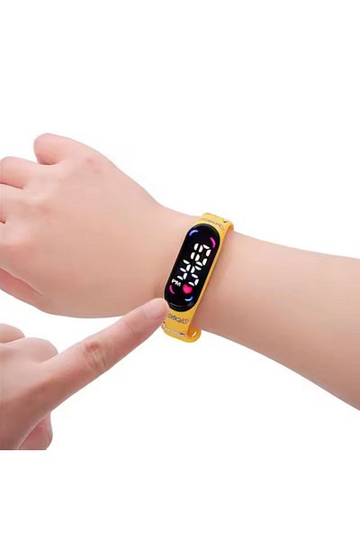 Choice 6pcs Pokemon Digital Children's Anime Pikachu Silicone Wristband Led Watch Puzzle Creative Gift Box