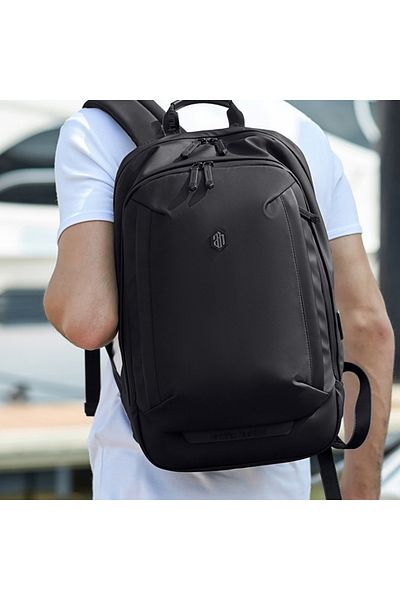 Arctic Hunter Arctic Hunter Business-Travel Laptop Backpack, Waterproof, USB Port, 15.6", Black, Model AHB443
