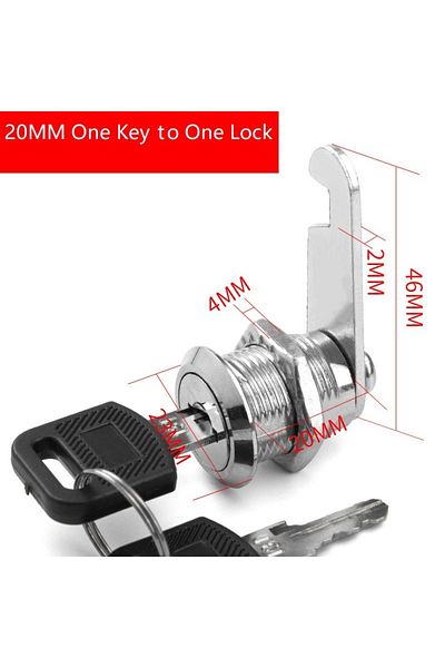 Choice 20mm Single Open File/goods/ Drawer Cabinet Locks With 2 Keys Lock Furniture Hardware Door Cabinet