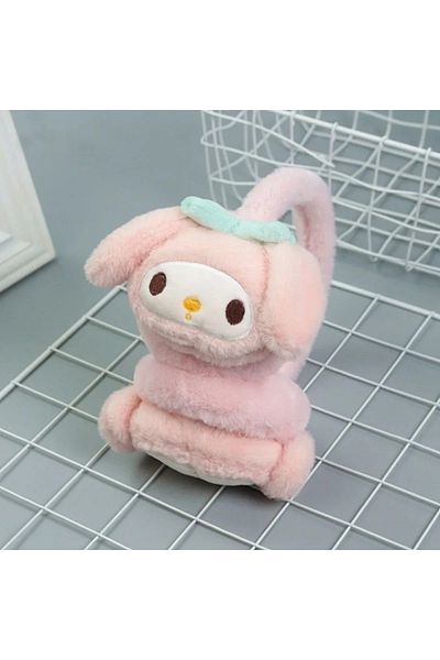 Miniso Pink Sanrio Soft Plush Earmuff Kawaii Kuromi Cinnamoroll Melody Warmer Earshield Cute Cartoon Winter