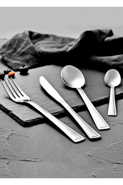 Berlinger Haus 24 Pcs Cutlery Set Flatware Stainless Steel Dishwasher Safe Torino 6 Person
