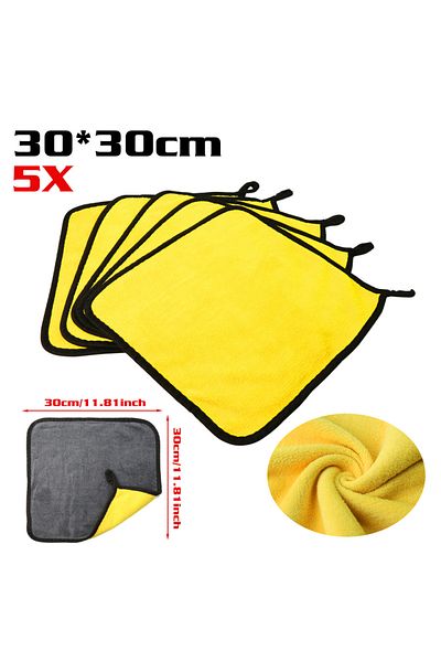 Choice 30x30cm-5pcs 5pcs Car Wash Microfiber Towel 4sizes Cleaning Drying Cloth Drying Towel Car Care Detai