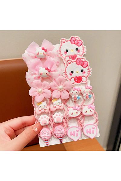 Choice 4 Sanrio Hello Kitty Hair Rope Hairpin Cartoon Cute My Melody Kuromi Hair Accessories Hair Circle G.