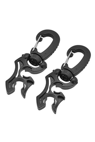 Choice Black 2 Pcs Scuba Diving Double Bcd Regulator Hose Holder With Clip Suit For Low/high Pressure Hoses