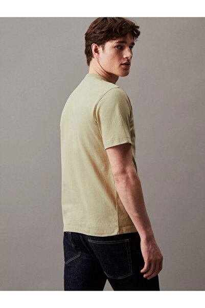 Calvin Klein Men's Logo Detailed Green T-Shirt