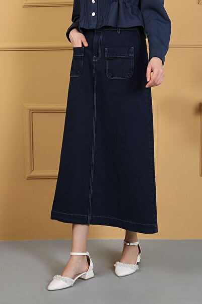 VELLICHOR Tested Skirt Navy Blue