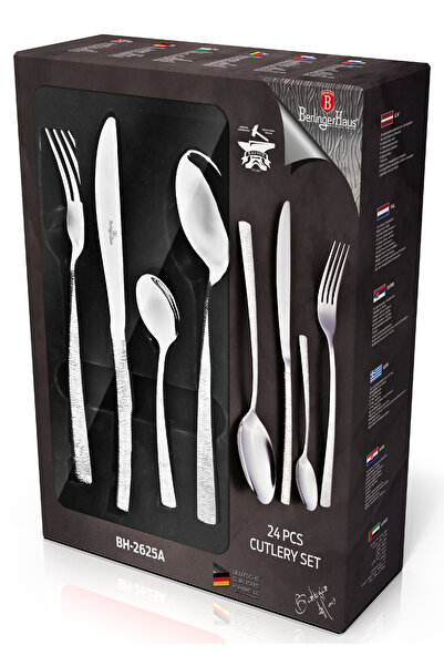 Berlinger Haus Cutlery Set Blacksmith 24-piece Mirror Stainless Steel Dishwasher Safe
