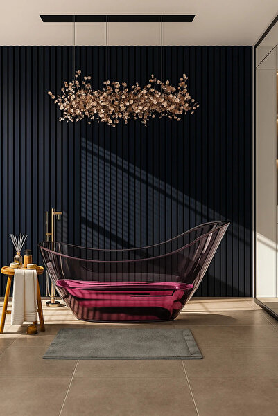 ATS YAPI AKUSTİK Mdf Ahşap Akustik Dekoratif Duvar Paneli 60x280 Cm - Antrasit Gri