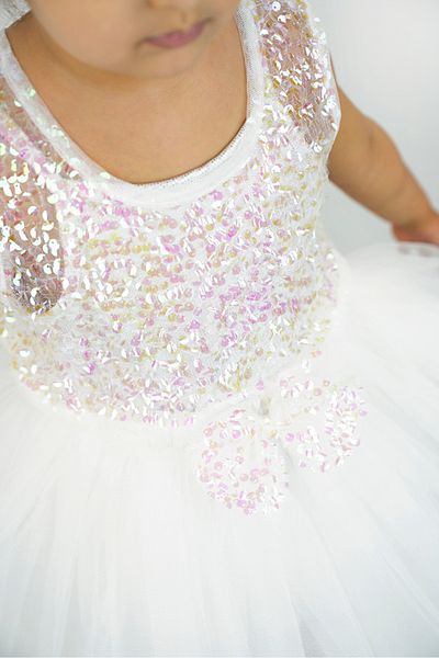 DUCA KIDS Girl's Glittery Sequin Tulle Crop