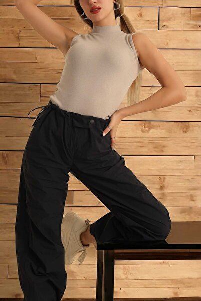 Aslında Look Блуза без ръкави, оребрена, от ликра, със свободна кройка, бади....