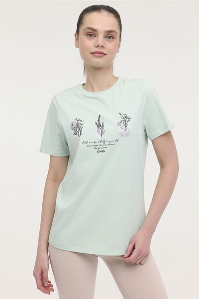 Kinetix T-shirt WL ADELISA-B 11GFK300 4FX Mint Kadın Kısa Kol