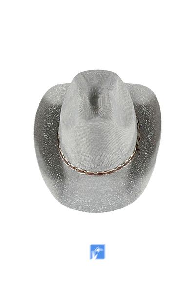 Kardelen Butik Denizli Ψάθινο καπέλο Western Western (Unisex) (Γκρι)