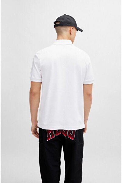 HUGO Cotton Regular Fit Zippered Polo Neck t Shirt Men's Polo Neck t Shirt 50511721 100