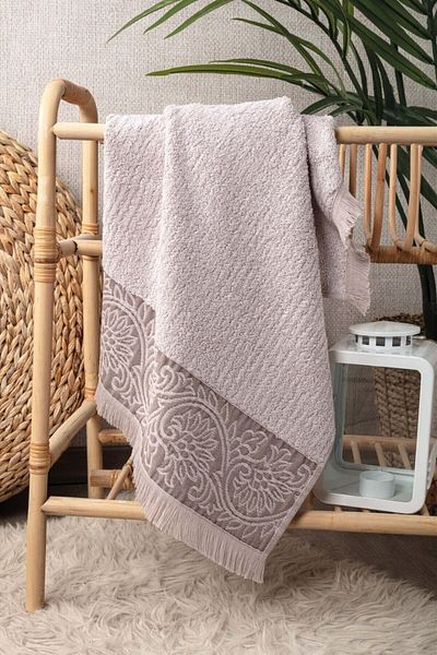 Sevim Bamboo Container. Bord. Hand Towel - Lilac