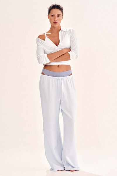 H&M Linen-blend drawstring trousers
