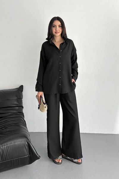 moda poni Linen Shirt and Trousers Set