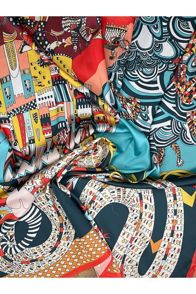 Bolder Nil Foulard Dragon Laci&Turquaz Foulard Scarf