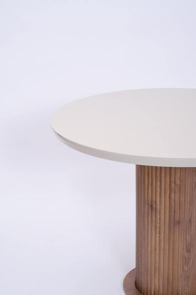 Erezogulları Mobilya Bohem Yuvarlak Lak Panel Mutfak Masası 100cm