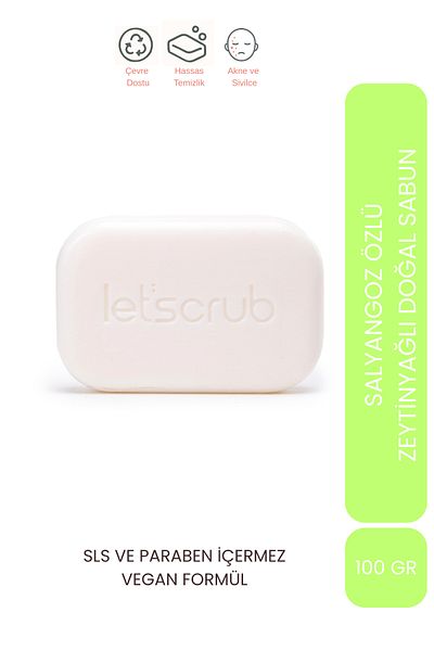 LET'SCRUB Natural Snail Extract Soap with Olive Oil Nourishing and Renewing 100gr All Skin Types