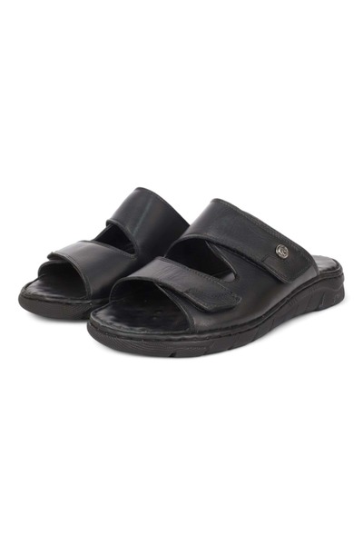 Konfores Μοντέλο 2041 - Σόλα μασάζ, Γνήσιο δέρμα, Ανατομικές Ανδρικές Παντόφλες