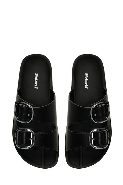 Polaris 401056.Z4FX Siyah Kadın Düz Terlik