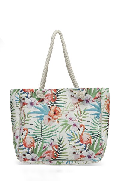 Polaris BIG FLAMINGO PLJ 4FX Pembe Kadın Plaj Çantası