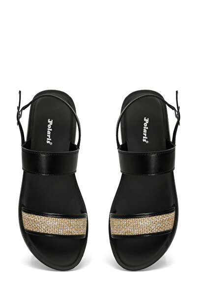 Polaris 323688.Z 4FX Siyah Kadın Düz Sandalet