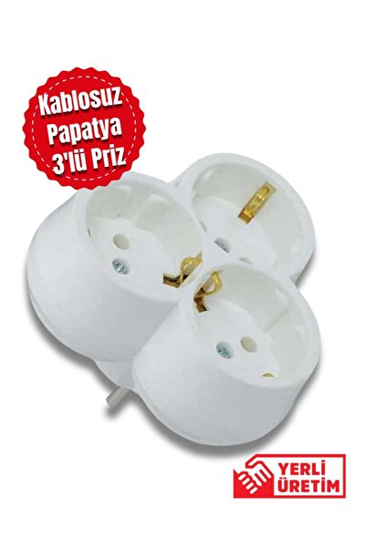 Tntech 3'lü Golyat Topraklı Kablosuz Priz Çoğaltıcı 9271