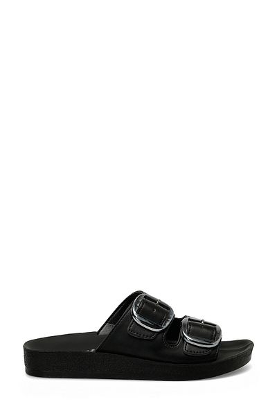 Polaris 401056Z4FX Black Women's Flat Slippers