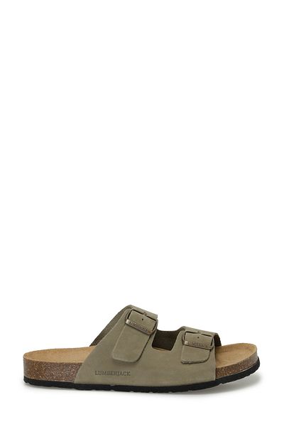 lumberjack Men's Mendy Lth 4Fx Khaki Slippers