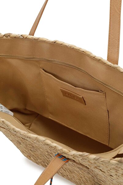 Butigo Wicker Kova Omz 4Fx Sand Women's Shoulder Bag