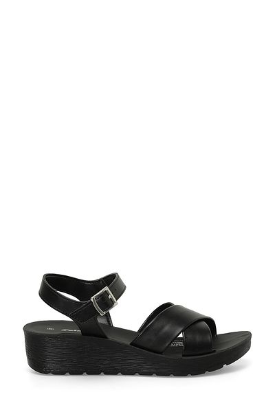 Polaris 315560.Z 4FX Black Women's Wedge Heel Sandals