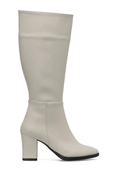 Butigo YOKO 3PR Bej Kadın Topuklu Çizme