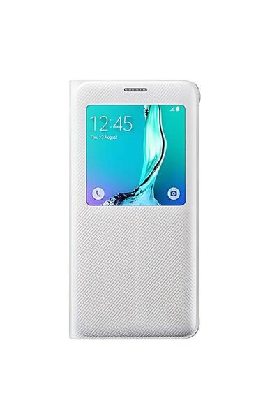 Samsung Galaxy S6 Edge Plus Ile Uyumlu Kılıf S View Cover Ef-cg928pwegtr Beyaz