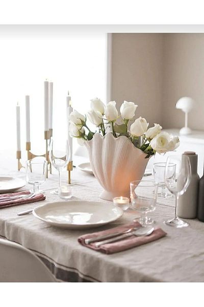 TRENDHOMES Oyster Vase White