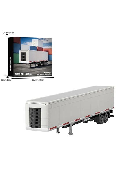 Choice With Box Container Trailer 421pcs European Truck Head Building Blocks Connectable Container Trailer