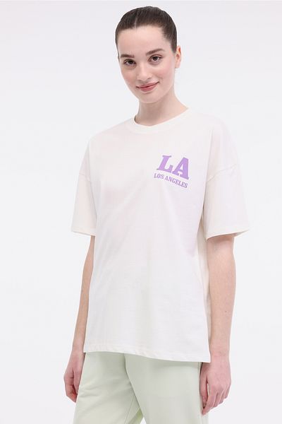 Kinetix Wl Marianne 11Ssk104 5Fx Ecru Women's Short Sleeve T-Shirt