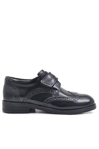Rakerplus Pantofi din piele lăcuită pentru băieți Velcro Oxford