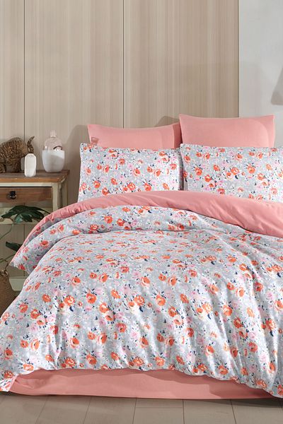Rimo Home Double Duvet Cover Set with Elastic Sheets