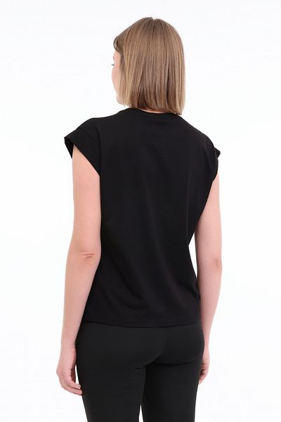 Kinetix WL PELYAF 11KT71 5FX Tricou negru pentru femei cu mânecă scurtă