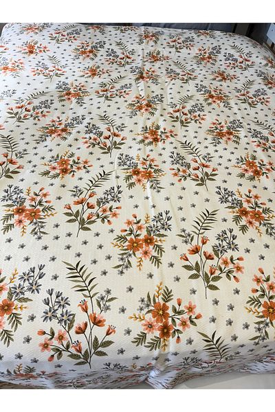 ŞENER HOME Gelincikpattern Printed 200X240 Cm. Double (Battal) Single Pike