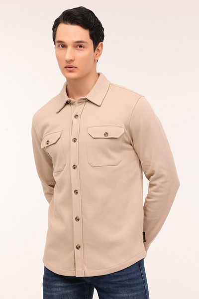 lumberjack Ανδρικό πουκάμισο ML RATRIX 60IH-16 4PR Beige