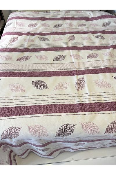 ŞENER HOME Leaf Pattern Printed 200X240 Cm. Double (Battal) Single Pike