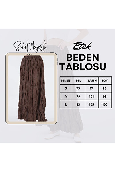 saint majesta Kraş Pleated Maxi Wrinkled Skirt Modern Style Ironing Not Asked - Sm2025