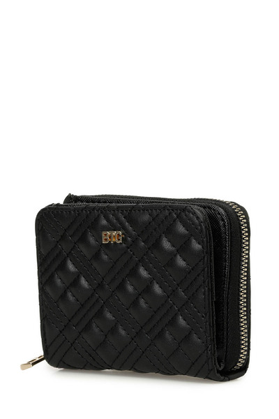 Butigo Kapitone Zipper 4Pr Black Women's Wallet