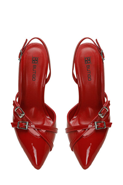 Butigo 24S-610 4FX červené dámské boty na podpatku