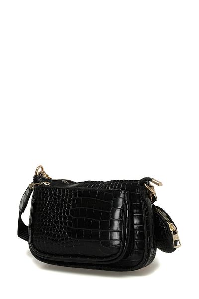 Butigo Geantă crossbody pentru femei KRK TWIN CPRZ 4PR neagră