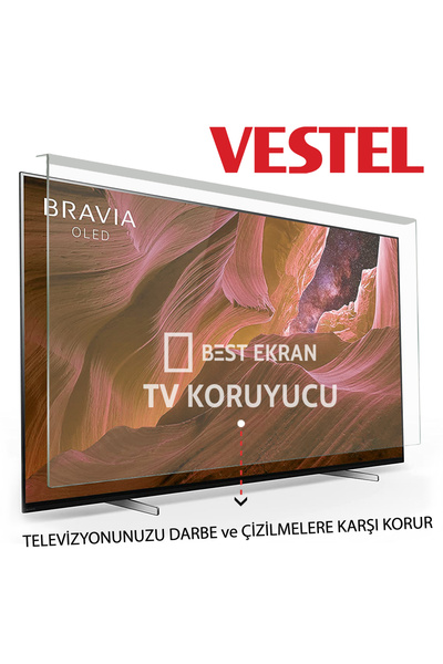 Vestel 58" Inç 146 Cm Tv Ekran Koruyucu Kırılmaz Led Oled Qled Android 4k-8k ...