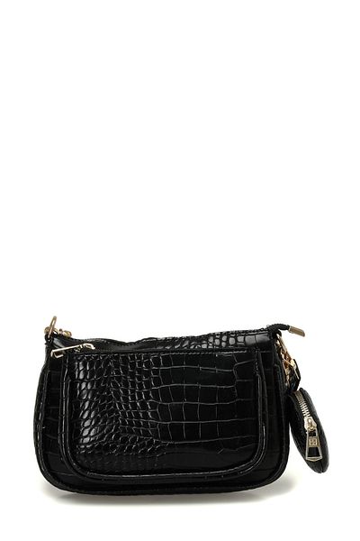 Butigo Geantă crossbody pentru femei KRK TWIN CPRZ 4PR neagră