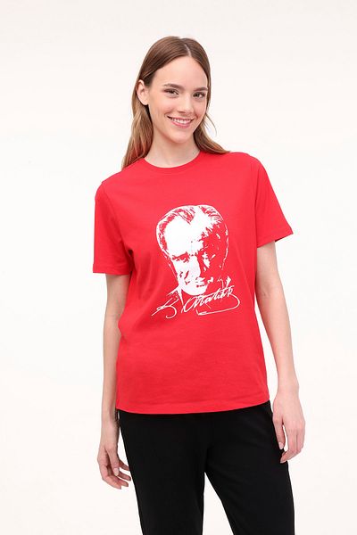 lumberjack WL MADELYN 11ATA05 4FX Rotes Damen-Kurzarm-T-Shirt